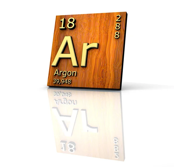 Argon forme Tableau périodique des éléments — Photo
