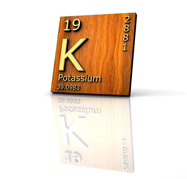Kalium periodieke tabel van elementen — Stockfoto