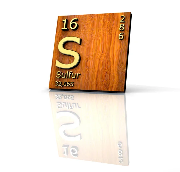 要素の硫黄フォーム周期表 — ストック写真