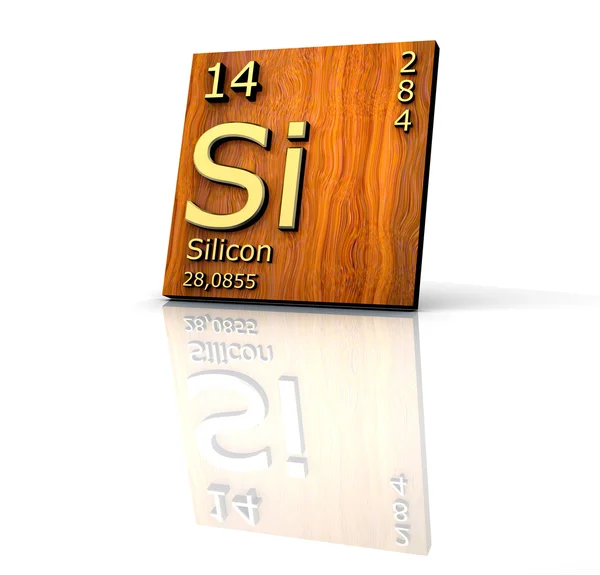 Forma de silicio Tabla periódica de elementos — Foto de Stock