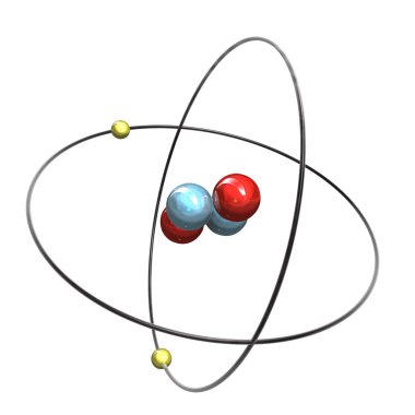 3d Helium Atom clipart