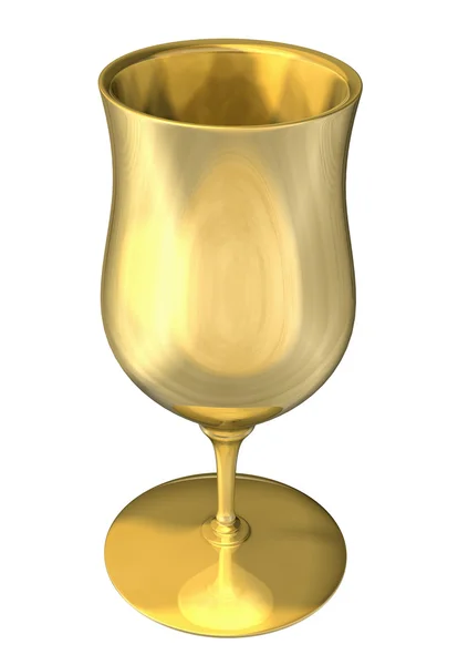 Ilustración 3D de una copa dorada — Foto de Stock