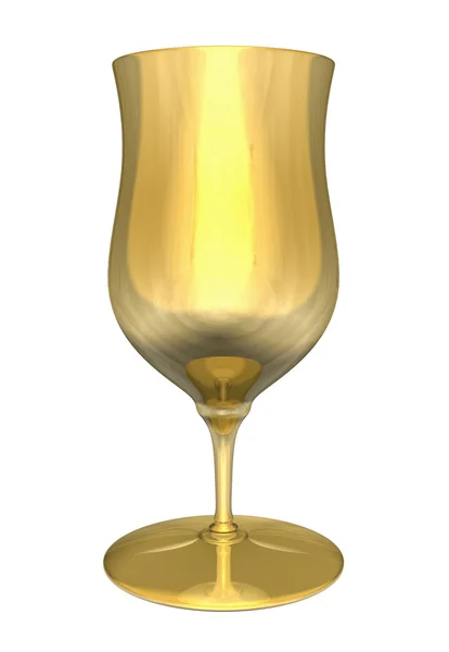 Ilustração 3D de um copo dourado — Fotografia de Stock