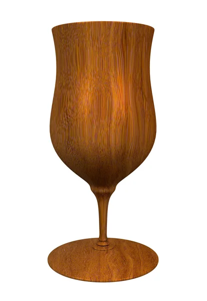 3D-Illustration eines Holzbechers — Stockfoto