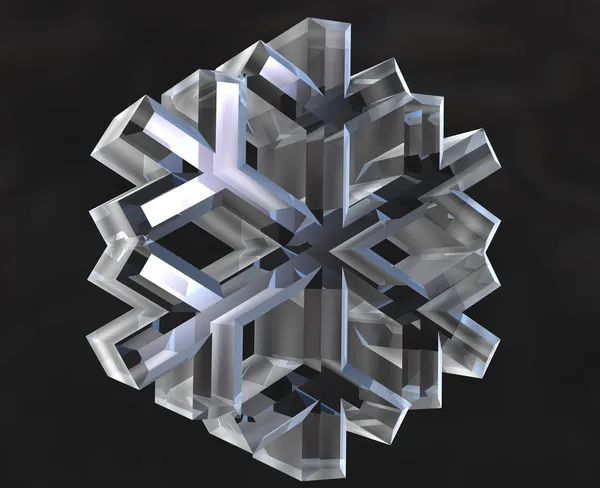 Copo de nieve símbolos (3D ) —  Fotos de Stock