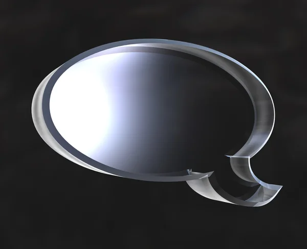 Símbolo de ícone de toon em vidro (3D ) — Fotografia de Stock