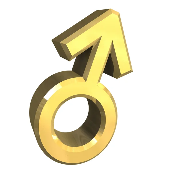 Symbole płci męskiej (3d) — Zdjęcie stockowe