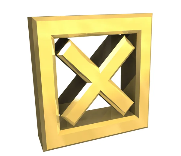 Ko carrapato em ouro - 3D — Fotografia de Stock