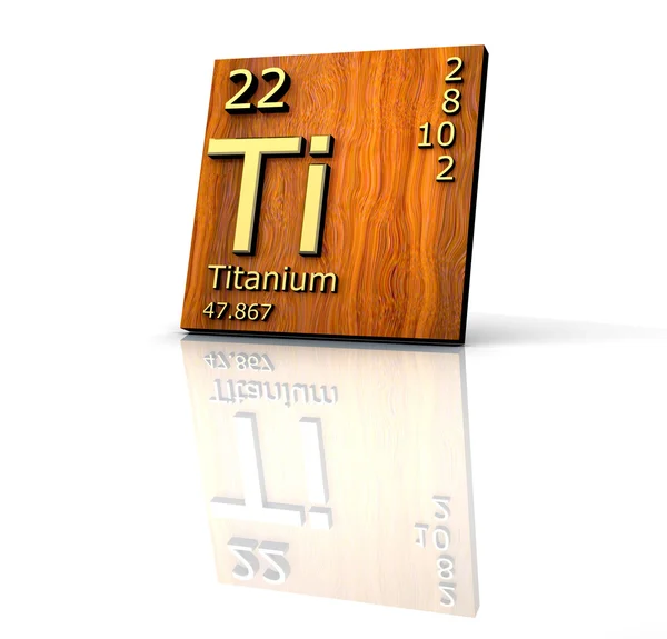 Forma de titânio Tabela periódica de elementos — Fotografia de Stock