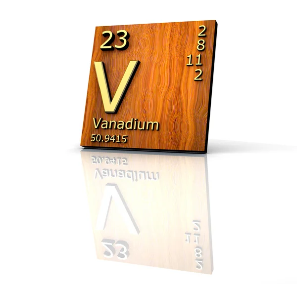 Vanadium form Periodic Table of Elements — Zdjęcie stockowe