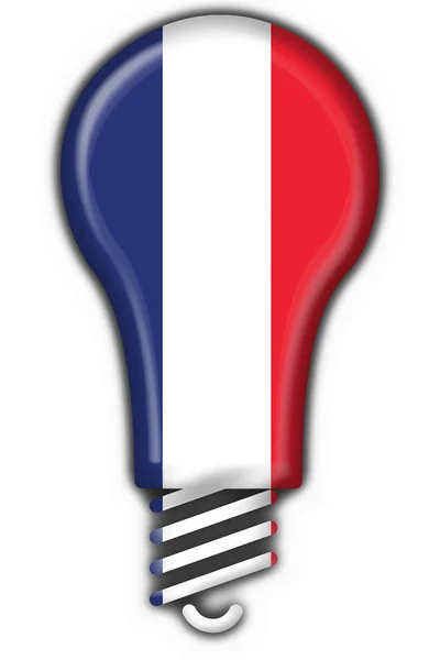 Γαλλική σημαία κουμπί λαμπτήρα σχήμα — Φωτογραφία Αρχείου