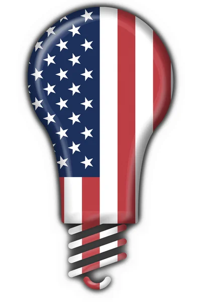 stock image Usa american button flag lamp shape