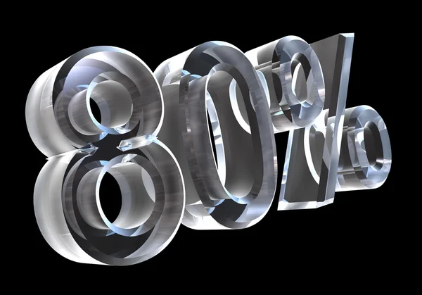 80% in vetro (3D ) — Foto Stock