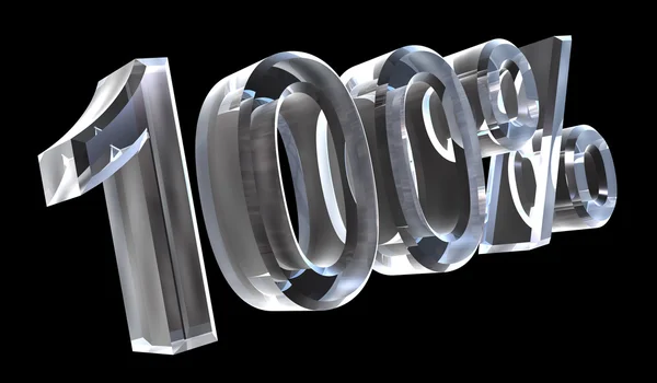100% em vidro (3D ) — Fotografia de Stock