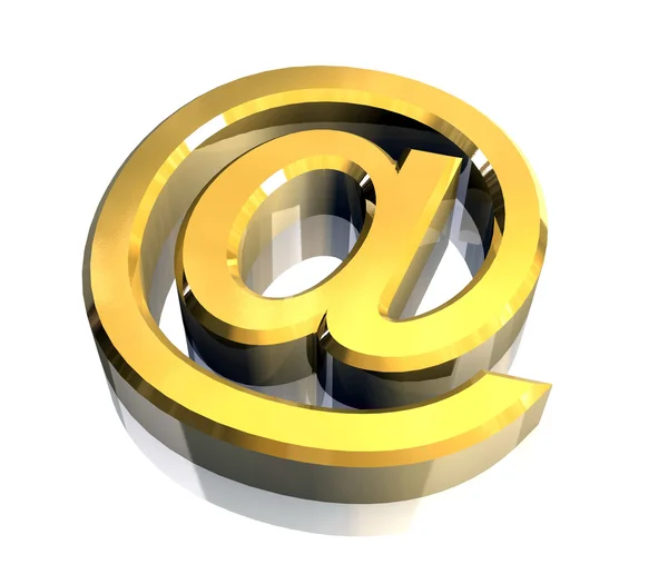 E-Mail-Symbol in Gold (3d)) — Stockfoto