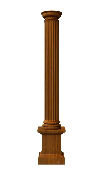 3d illustration of a wood column — Stock Photo, Image