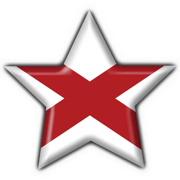 Αλαμπάμα (ΗΠΑ κράτος) κουμπί σημαία αστέρι — Φωτογραφία Αρχείου