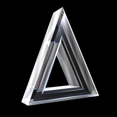 Delta symbol in glass (3d) clipart