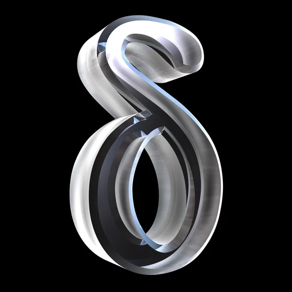 Deltasymbol in Glas (3d)) — Stockfoto