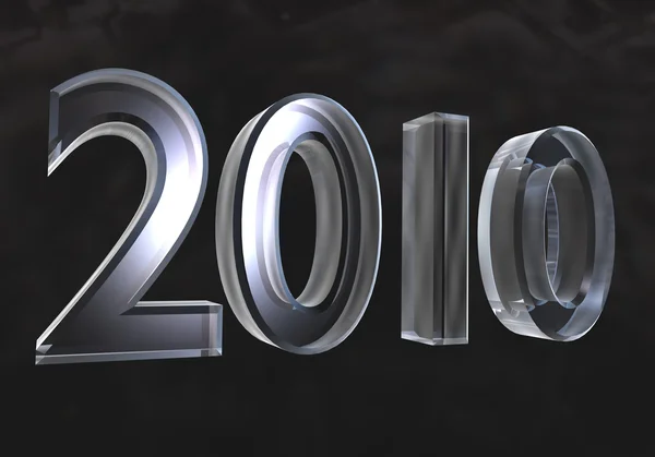 Nowy rok 2010 w złocie (3d) — Zdjęcie stockowe