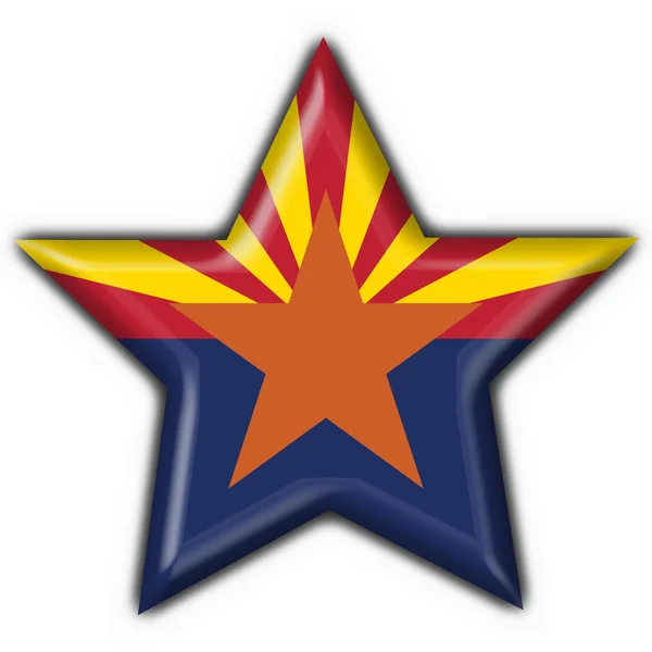 Arizona (USA State) button flag star shape — Stock Photo, Image