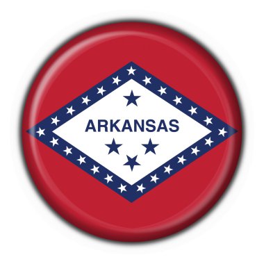 Arkansas (ABD Devleti) düğmesini bayrak şekil yuvarlak