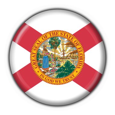 Florida (ABD Devleti) düğmesini bayrak şekil yuvarlak