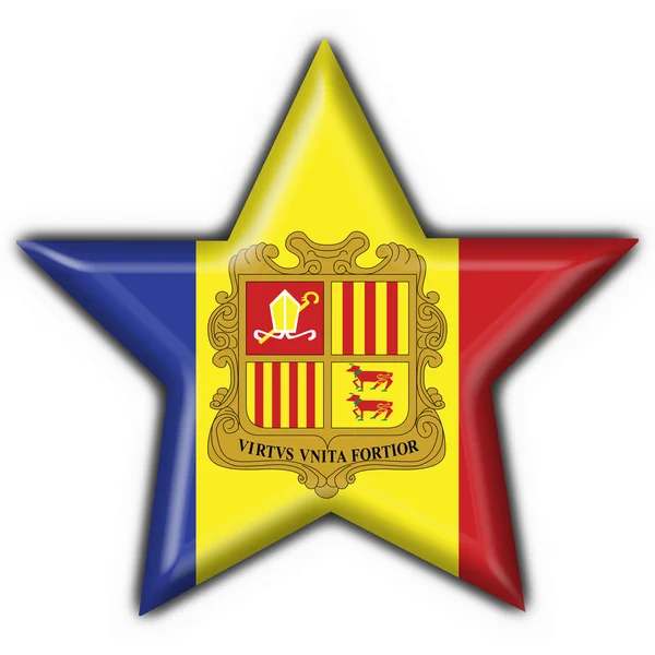 Andorra knop vlag stervorm — Stockfoto