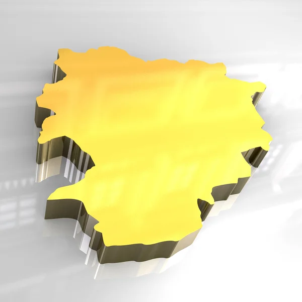 3D vlajky mapa Andorry — Stock fotografie