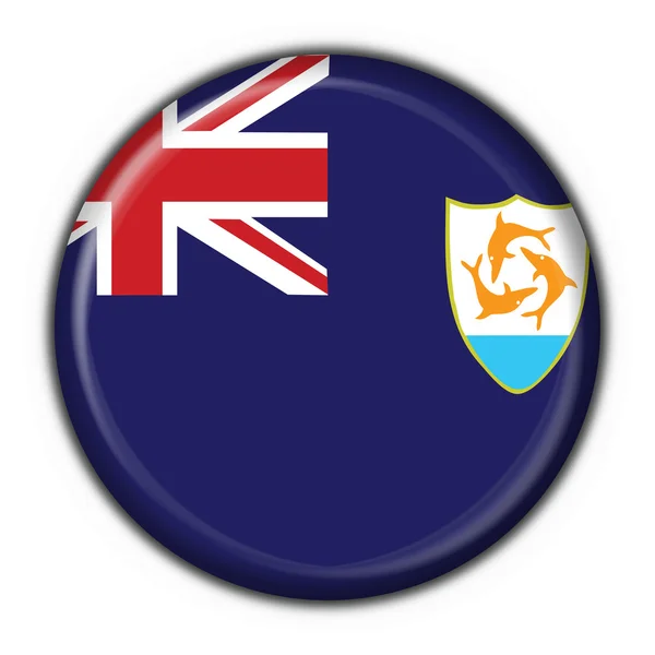 Anguilla button flag round shape — Stock Photo, Image
