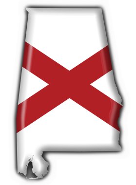 Alabama (ABD Devleti) düğmesini bayrağı şekli göster