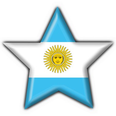 Arjantin düğme bayrak yıldız şekli