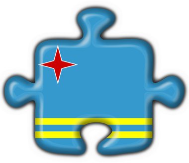 Aruba düğme bayrağı şekli puzzle
