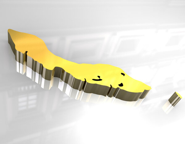 Золотая карта Кюрасао Нидерландские Антильские острова
