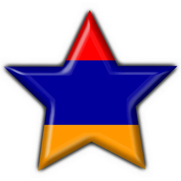 Ormiański przycisk flaga gwiazda kształt — Zdjęcie stockowe