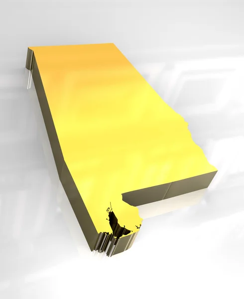 3D-vlag gouden van alabama — Stockfoto