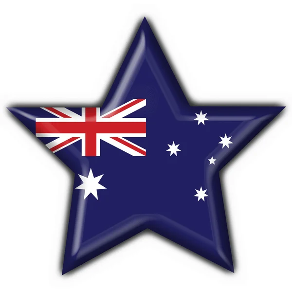 Pulsante australiano bandiera forma stella — Foto Stock