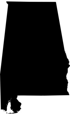 Vector map of Alabama (USA State) clipart