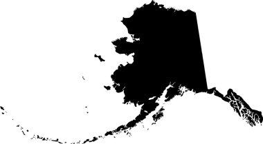 Vector map of Alaska clipart
