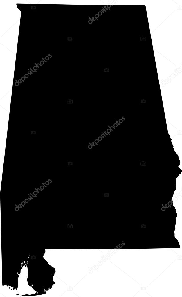 Vector map of Alabama (USA State)