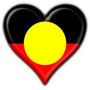 Australian Aboriginal button flag heart shape clipart
