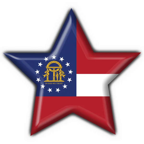 Georgia (Stati Uniti d'America) pulsante bandiera a forma di stella — Foto Stock
