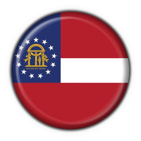 Georgia (Estados Unidos de América) botón bandera forma redonda —  Fotos de Stock