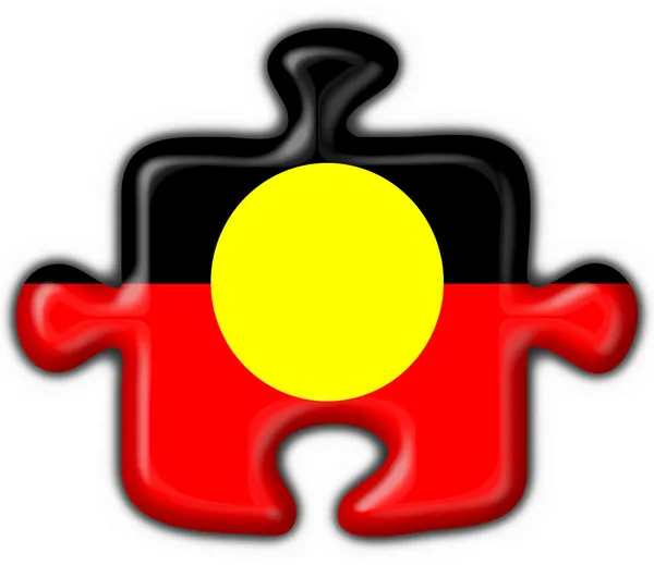 Botón aborigen australiano rompecabezas forma redonda —  Fotos de Stock