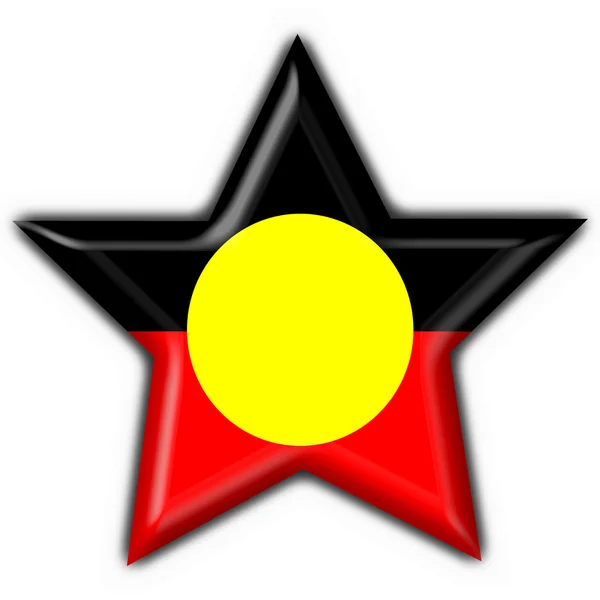 Australijskich Aborygenów przycisk flaga gwiazda kształt — Zdjęcie stockowe
