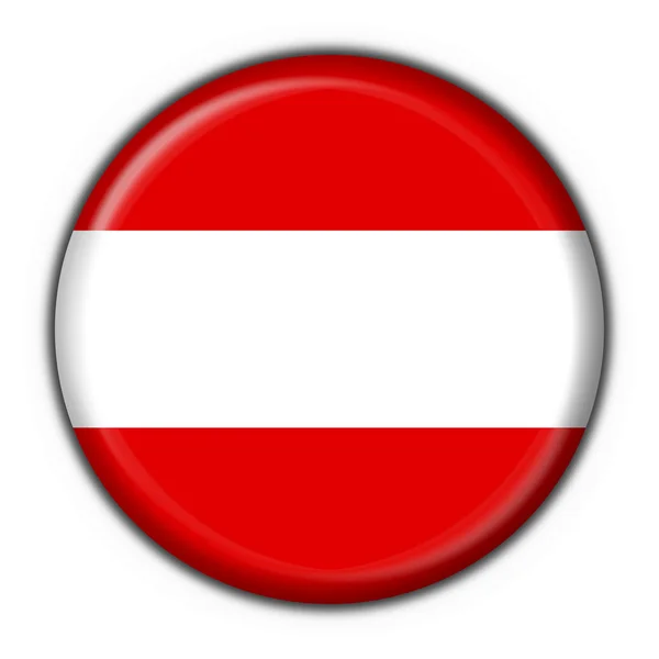 Austríaco botão bandeira forma redonda — Fotografia de Stock