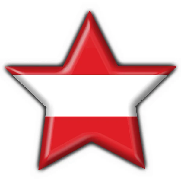 Avusturyalı düğme bayrak yıldız şekli — Stok fotoğraf