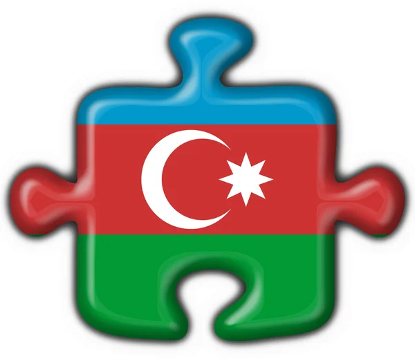 Azerbajdzsán gombra, zászló puzzle alakzat — Stock Fotó