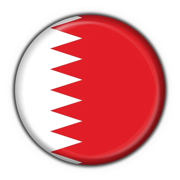 Bahreyn düğme bayrağı şekli yuvarlak — Stok fotoğraf