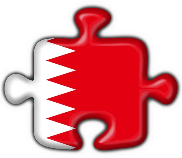 Bahrain button flag puzzle shape — Stock Photo, Image